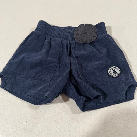 Tiny Whales 3T Navy Shorts 100% Cotton NWT - Picture 2 of 6